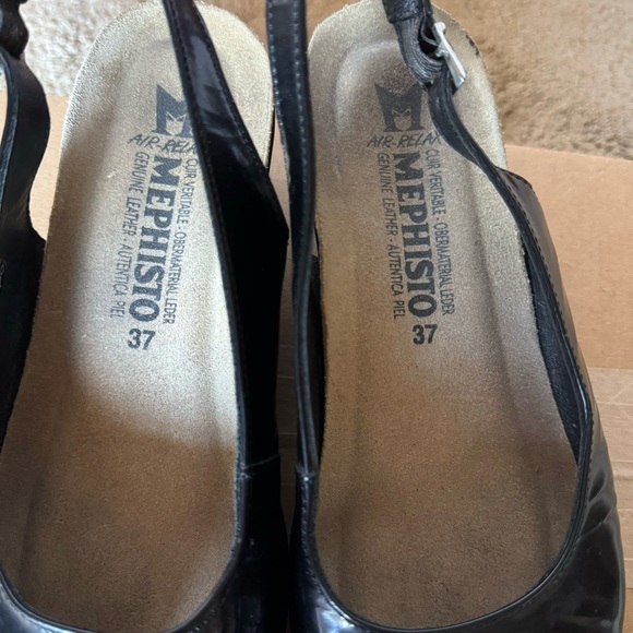 Mephisto Peep Toe Wedge Sandals - Picture 3 of 12